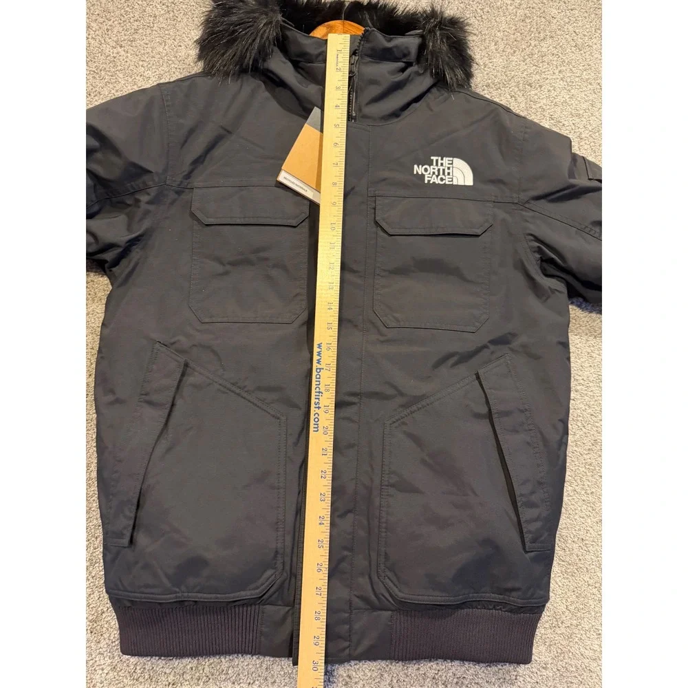 The North Face Gotham Jacket III Men Large Black Down Parka Faux Fur Relaxed Fit